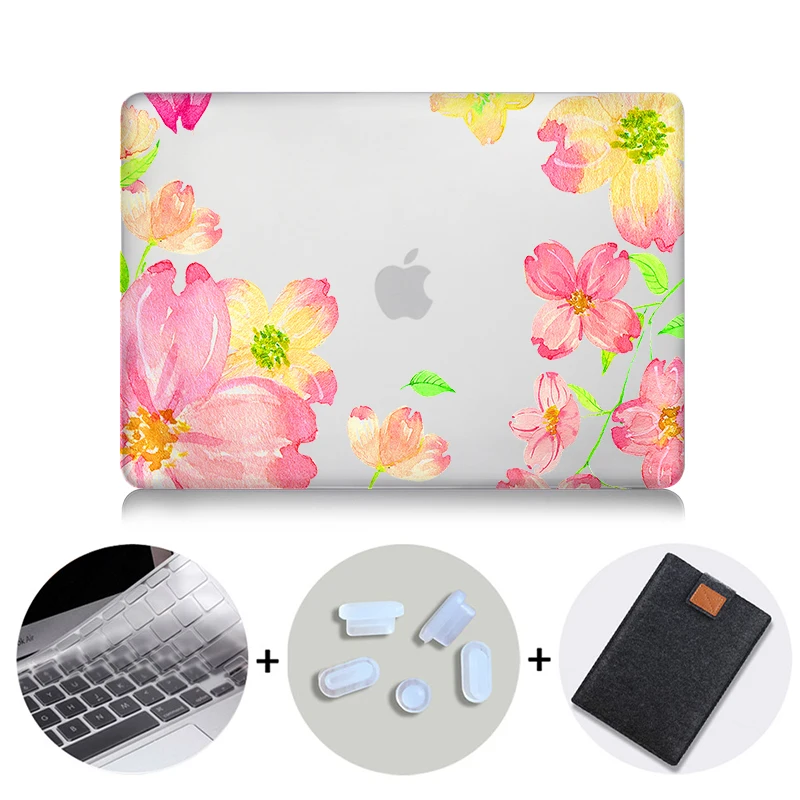 MB06 MTT чехол для ноутбука с цветочным узором и кристаллами для Macbook Air 11 13 Pro retina 13 15 дюймов с сенсорной панелью, Жесткий Чехол для ноутбука - Цвет: MB06