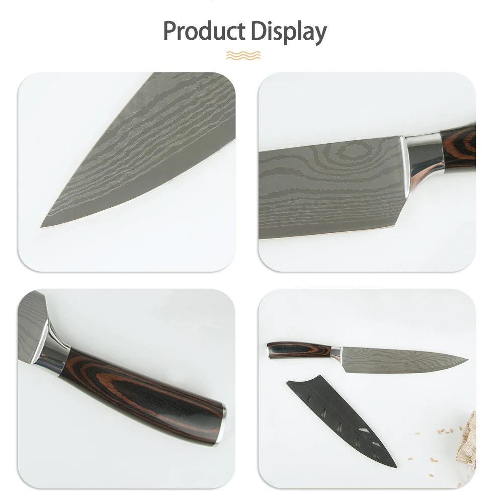 Набор кухонных ножей XYj ножи и ножницы из нержавеющей стали водонепроницаемая