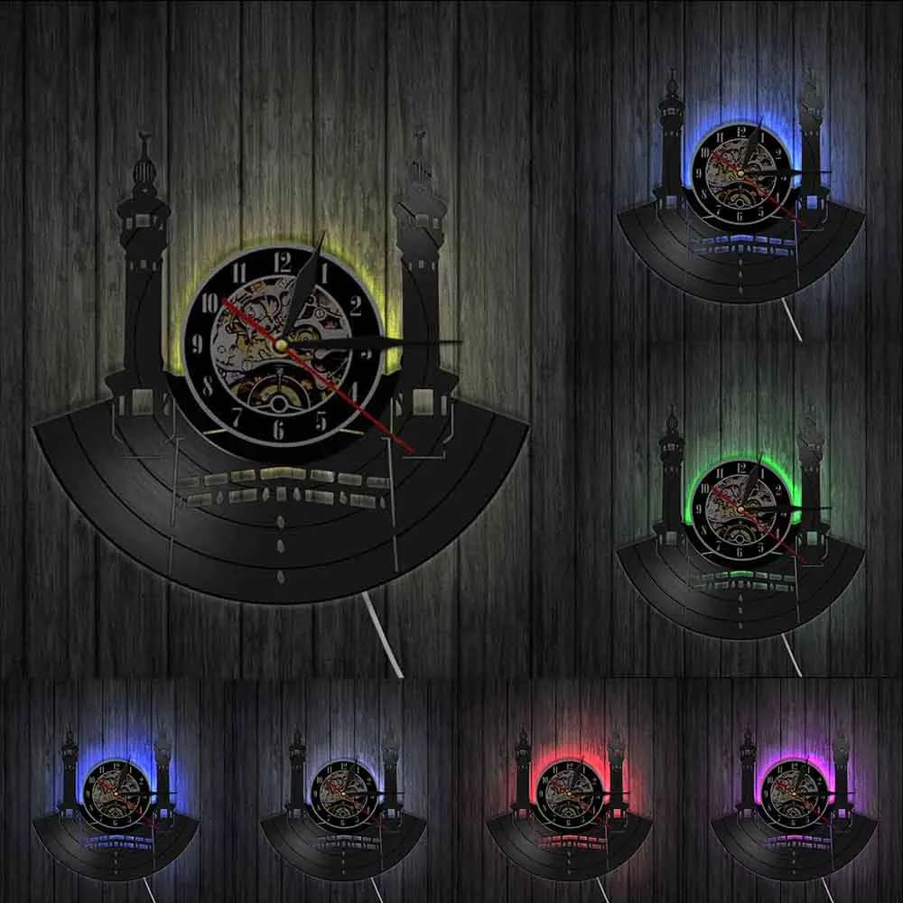 Настенные часы Mecca с изображением городского пейзажа современный дизайн