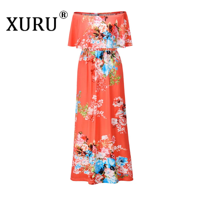 

XURU Europe and The United States Sexy Printed Collar Dress 2020 Summer New Women's Dress