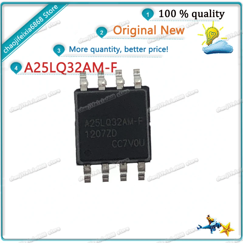 5pcs/lot! A25LQ32AM-F SOP-8 A25LQ32AM A25LQ32AMF 32Mbit flash memory chip NEW ORIGINAL |