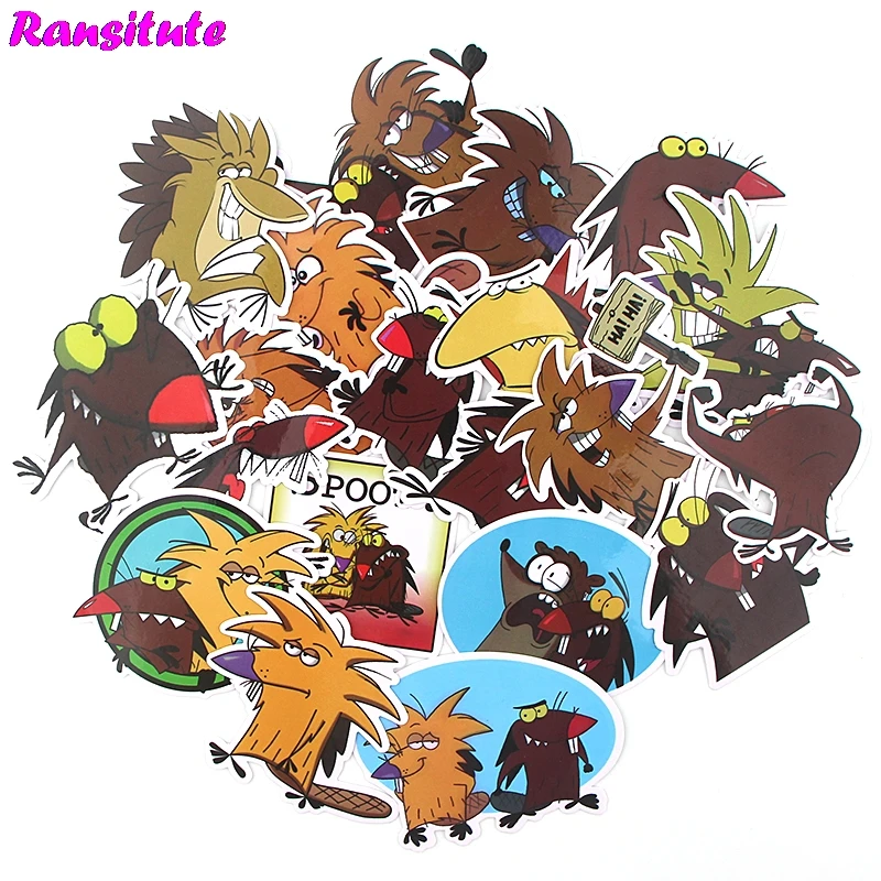 20 шт./компл. Angry Beaver ПВХ водонепроницаемая забавная наклейка игрушка багажная