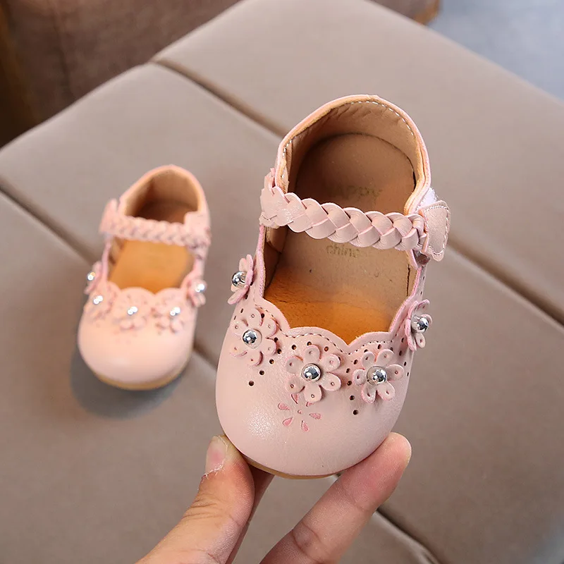 JGSHOWKITO/Модная обувь принцессы для маленьких девочек Детская кожаная с цветами