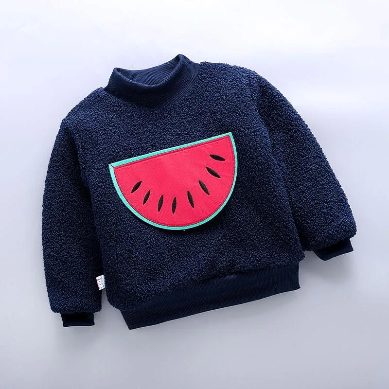 Navy Blue VFOCHI/толстовки для девочек; зимний очень плотный детский пуловер с длинными рукавами; детская одежда с героями мультфильмов; толстовки унисекс для мальчиков и девочек - Цвет: Navy Blue