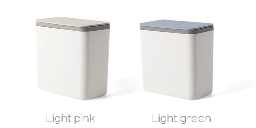 Home Waste Bin Small Trash can Mini Desktop ashcan litter Trash little Table Top Trash Box for desk Car trash bin With Lid