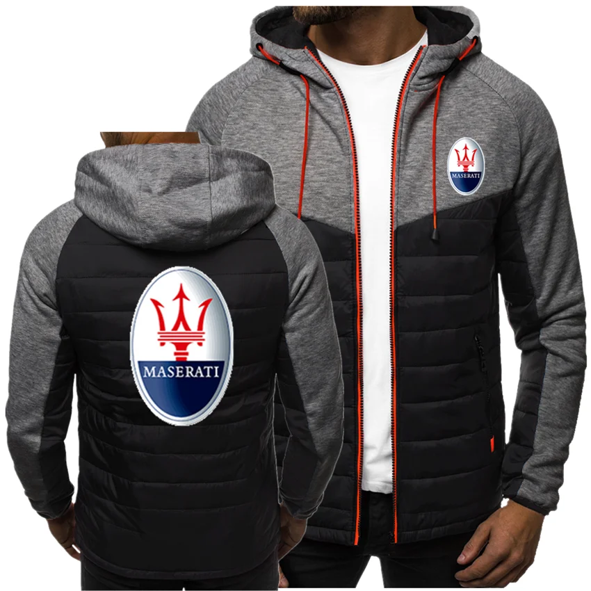 

Maserati Car Printed Letters 2021 New Men's Fashion Casual Placket Zipper Cardigan Hooded Jacket Brand Men's Asian Size S-3XL