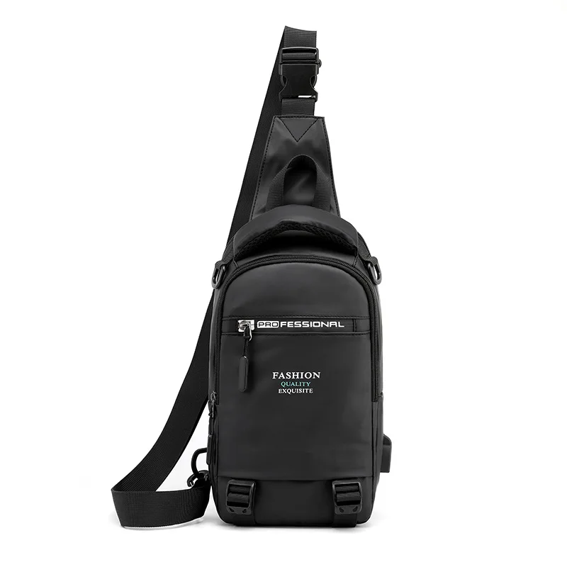 Нейлоновые нагрудные сумки высокого качества мужские через плечо с usb зарядкой