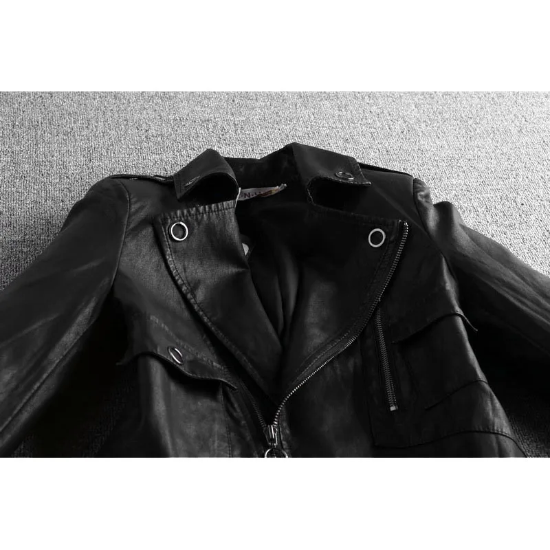 

Autumn Women New Chic PU Faux Leather Zipper Jackets L6611176