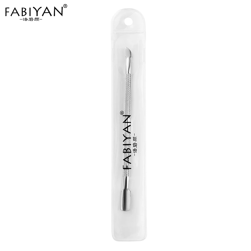 2-сторонний разветвитель нейл-арта Нержавеющая сталь кутикулы Ложка-толкатель