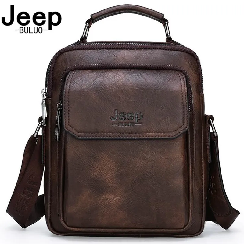 Мужская брендовая сумка на плечо jeep buluo оранжевая мессенджер для iPad деловой