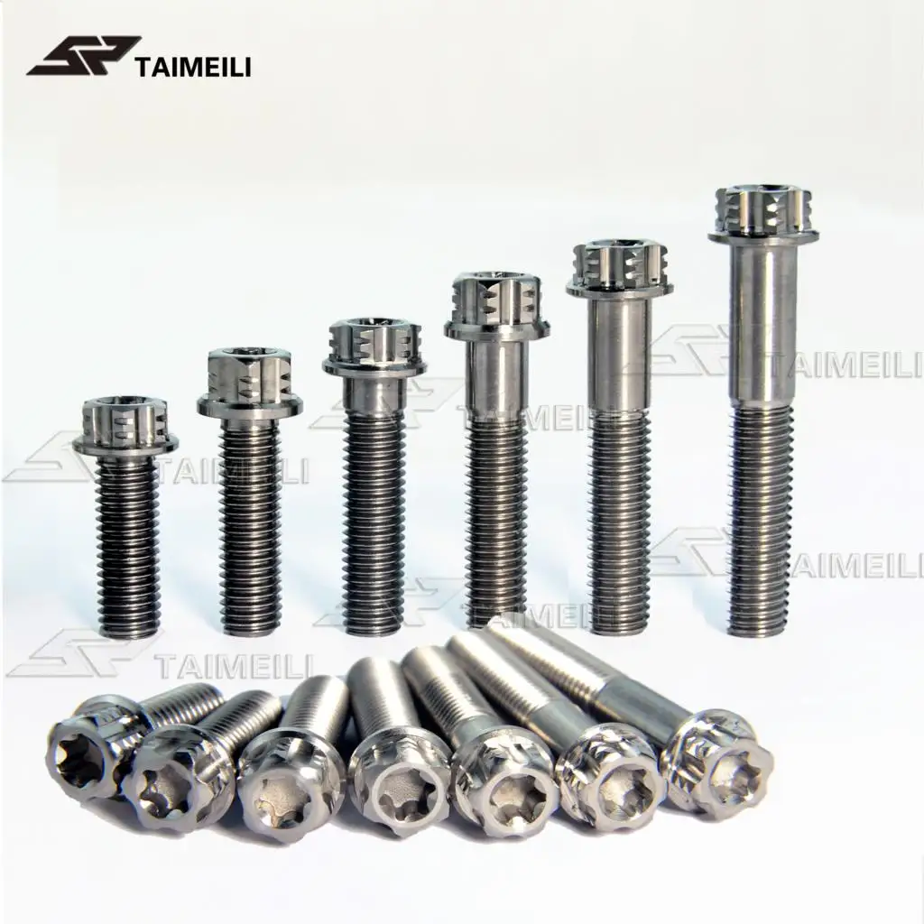 Титановый винт TAIMEILI с фланцевой головкой torx резьбовой шаг m8x15 / 20 25 30 35 40 45 50 м для