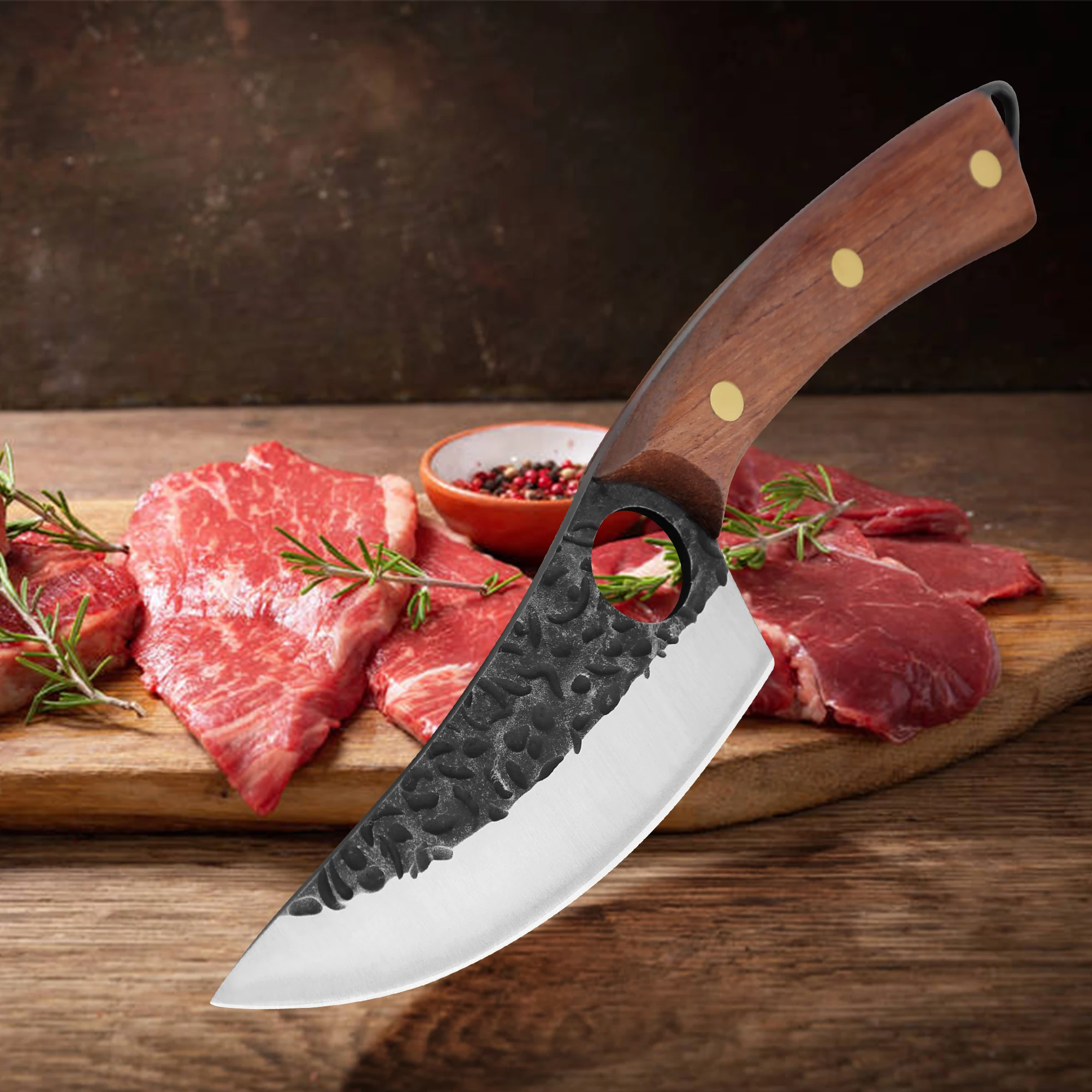 XYj Hunting Boning Knife With Mini Whetstone Stainless Steel 6 Inch Filleting Knives Meat Slice Hammer Finished Cleaver | Дом и сад