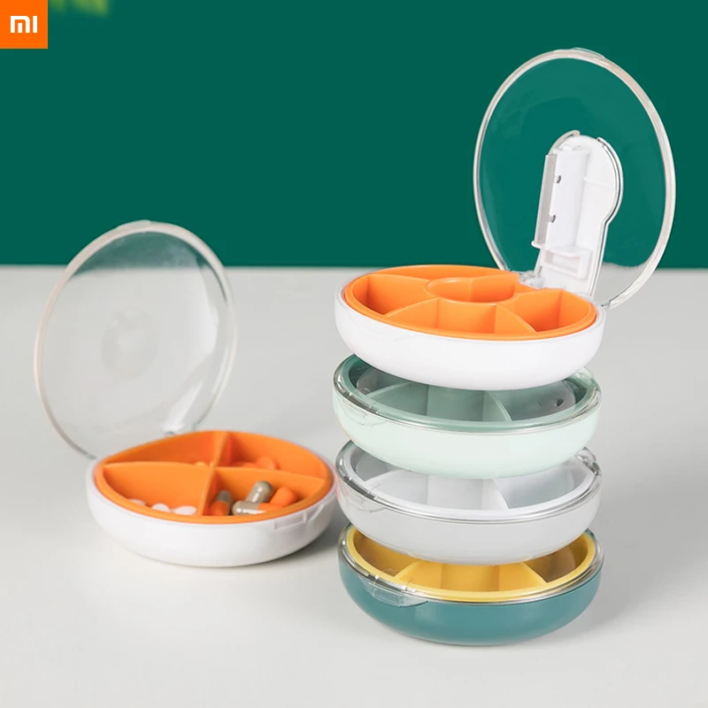 

Xiaomi Portable Travel Pill box Plastic Medicine Storage Container Moistureproof Pill Cutter Organizer Large Capacity Pillboxes