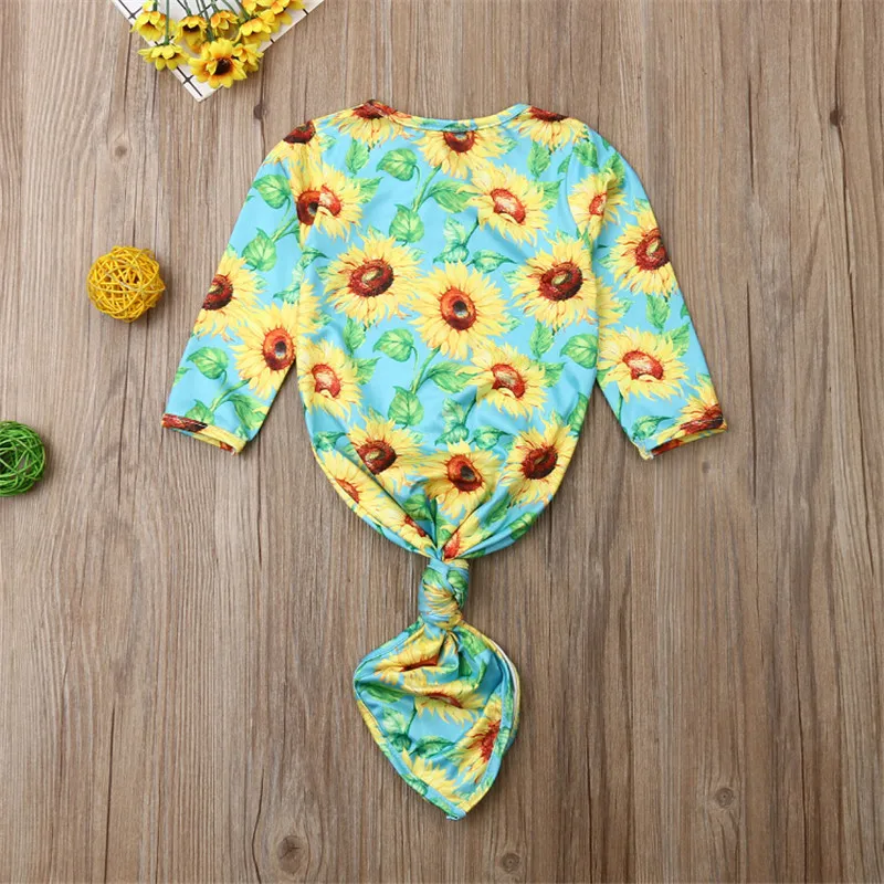 Детские спальные мешки для новорожденных хлопковые пеленки с принтом подсолнуха