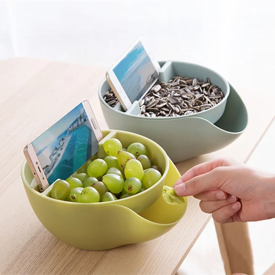 Креативная форма чаша двойная ленивая Дыня гостиная закуски конфетная тарелка