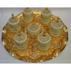 Подлинный дизайн ручной работы, Турецкая, греческая, Арабская, кофейная, эспрессо, набор для 6 сервировок, чашки, блюдца, поднос, восторг, конфета, подарок