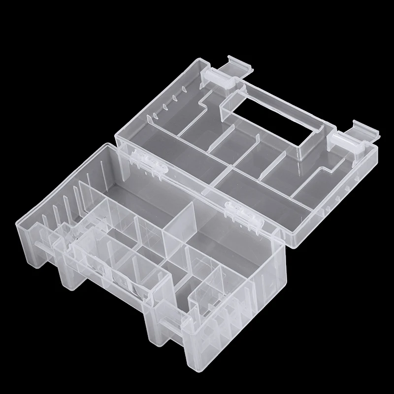 

1 pc Useful Clear White Battery Box for AA/AAA Battery Storage Box Hard Plastic Battery Holder Container