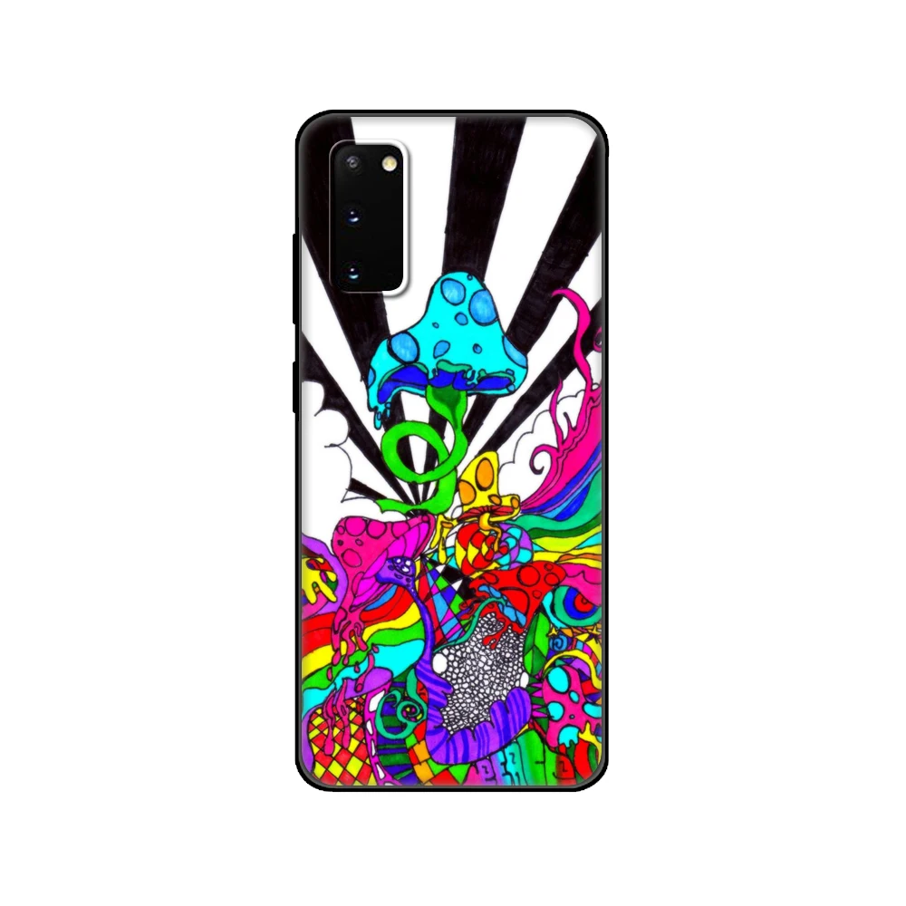 Черный чехол из ТПУ для Samsung galaxy S20 /S20 PLUS/S20 ultra/S20 + /S20FE задняя крышка с грибом
