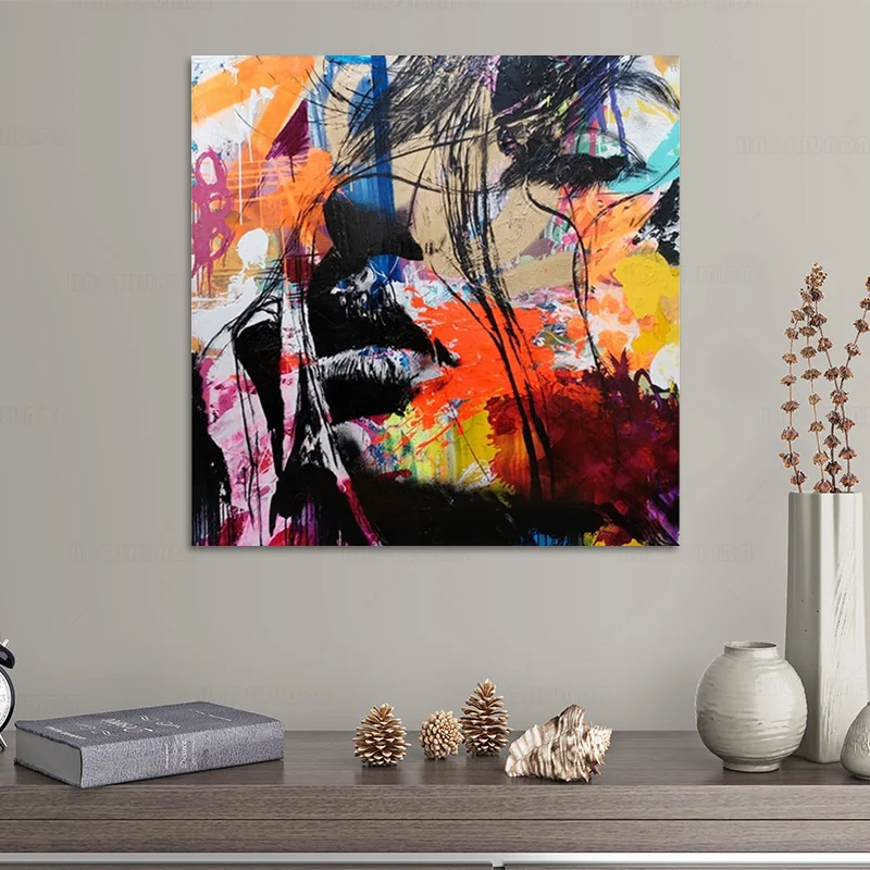 Nielly Francoise портрет масляная живопись абстрактное лицо холст плакаты и принты