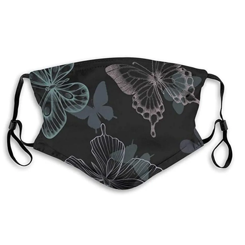 1Pc Face Mask+2 Pcs PM2.5 Mask Fliters Men Women Activated Carbon Filter 3D Pollution Butterfly Adult mascarilla tapabocas #jew |