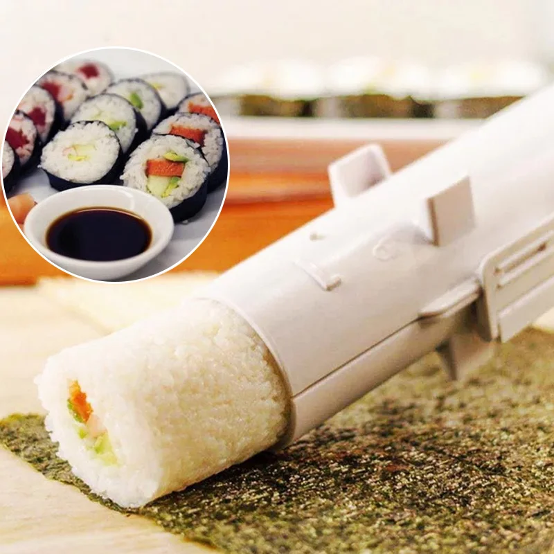 

Quick Sushi Maker Roller Rice Mold Bazooka Vegetable Meat Rolling Tool DIY Sushi Making Machine Kitchen Gadgets bento mould