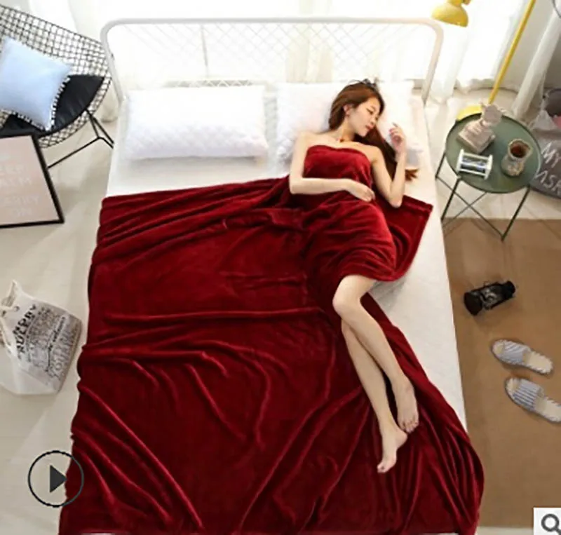 DIDIHOU мягкое однотонное одеяло для кроватей из флиса фланели покрывало взрослых