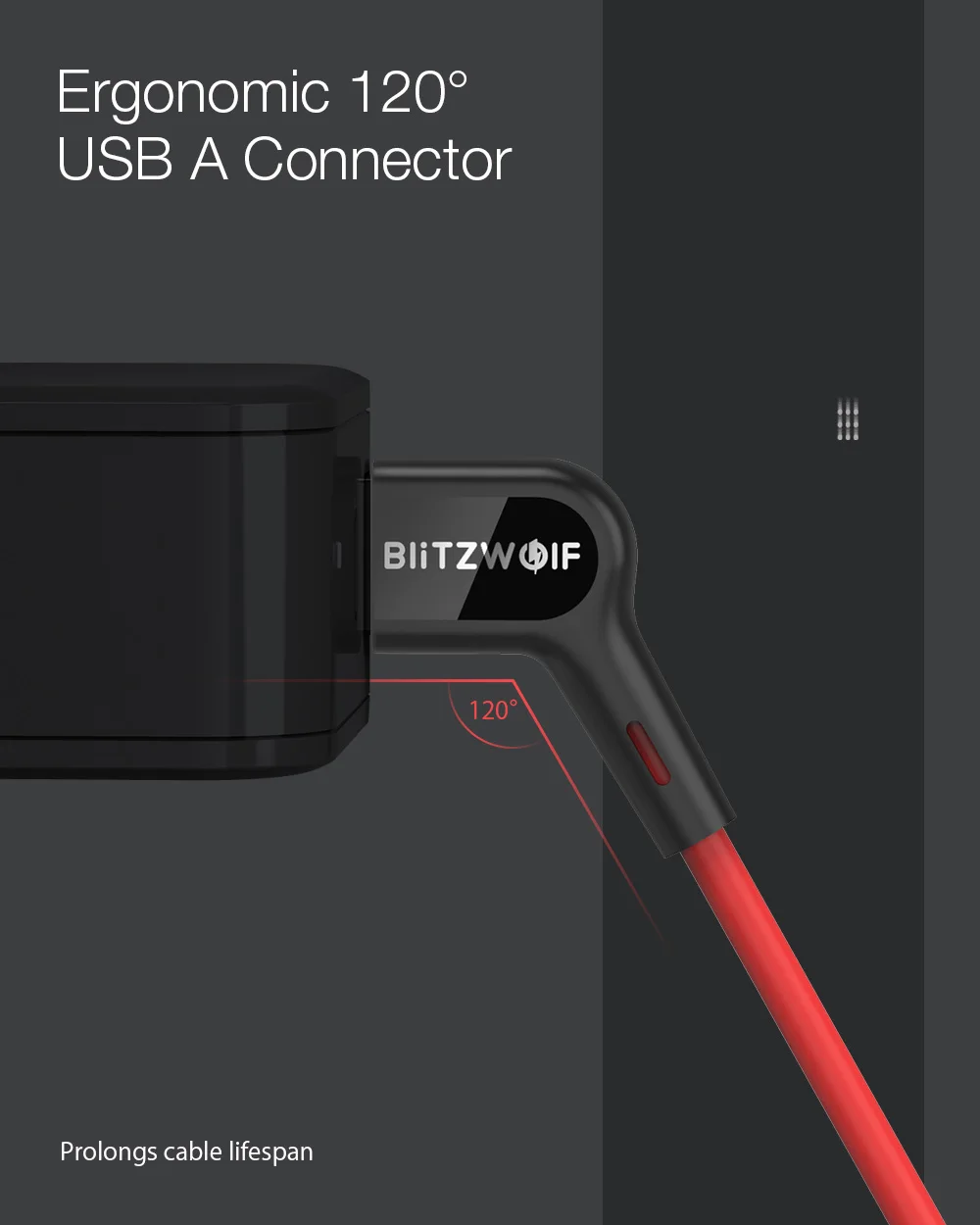 Blitzwolf Micro USB кабель 90 ° под прямым углом 2.4A Быстрая зарядка USB кабель для передачи данных для Xiaomi OPPO huawei Android зарядка мобильного телефона