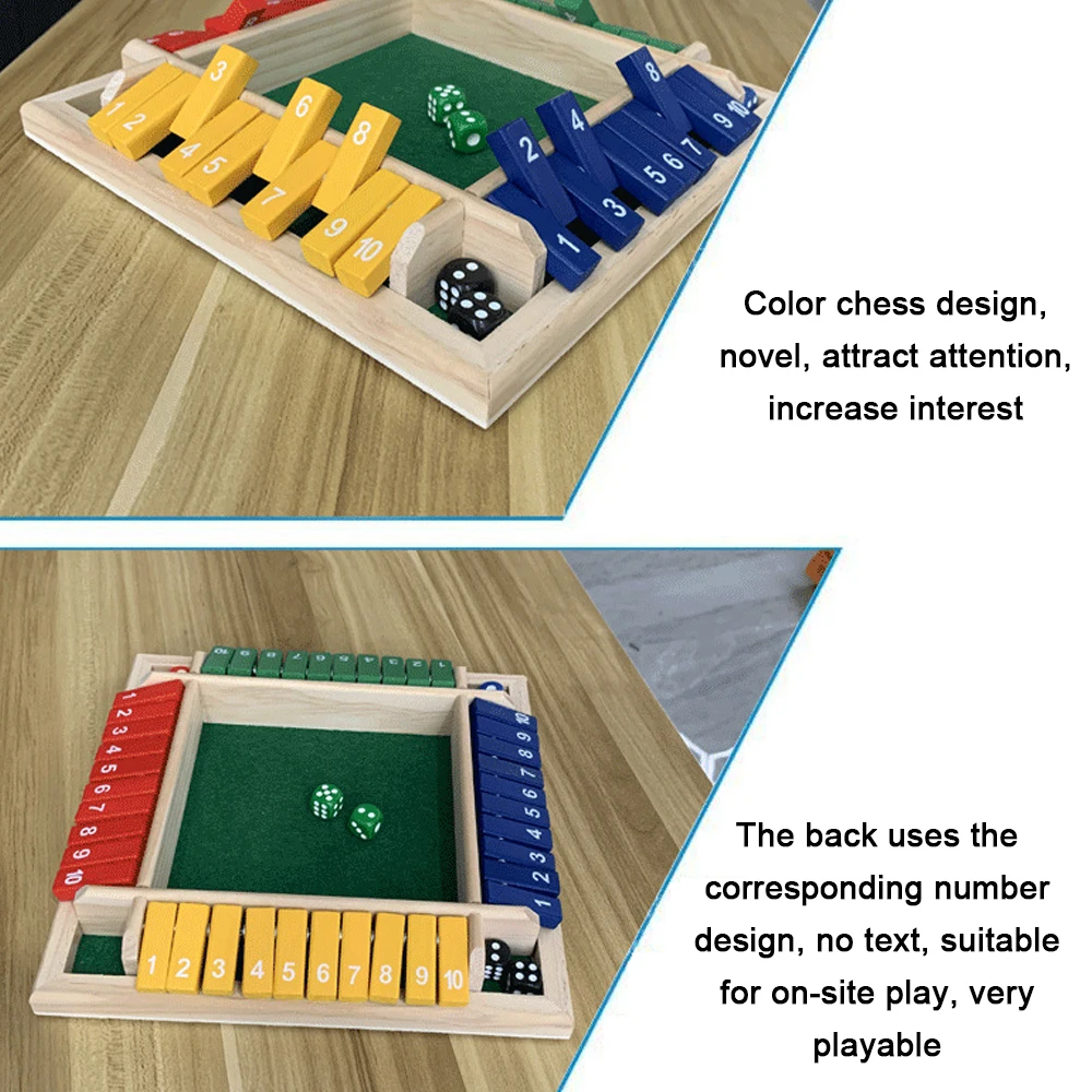 

Four Side Flop Game Number Game Toys Parent-child Board Game Bar Party Leisure Game Math Toys Four-person Digital Game Toys