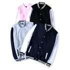 Однотонная бейсбольная куртка, Мужская модная дизайнерская синяя розовая мужская приталенная куртка для колледжа, Мужская брендовая стильная куртка 4XL