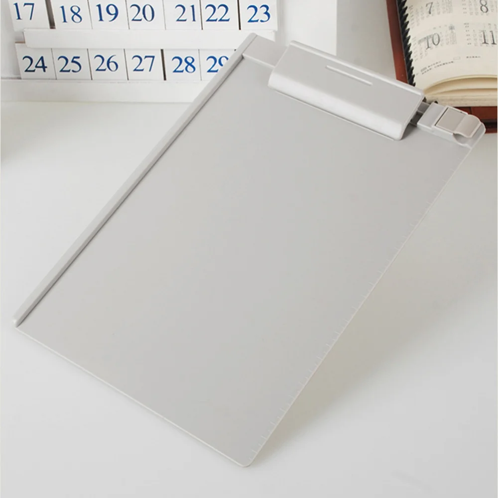 

A5 Clipboard Profile Clip Hardboard Paper Holder Writing Folders for School Classrooms Office (Sky-blue)