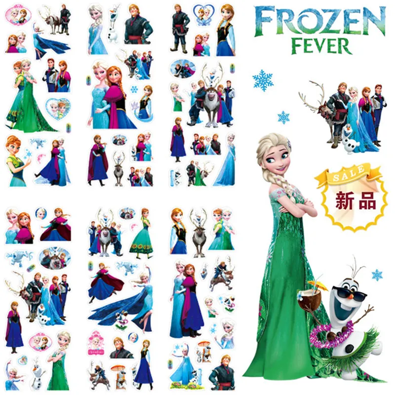 10 шт./набор Дневник для украшения детской комнаты Disney Snow White Frozen|Наклейки