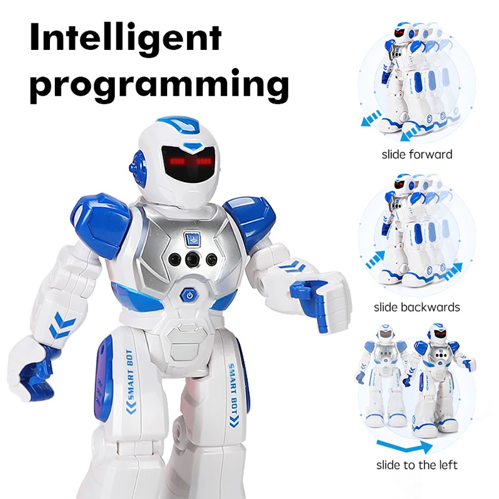 Rc Robot Smart Police Infrared Transmitter Interactive Dancing Singing And Walking Gesture Control Program Early Education Toys |