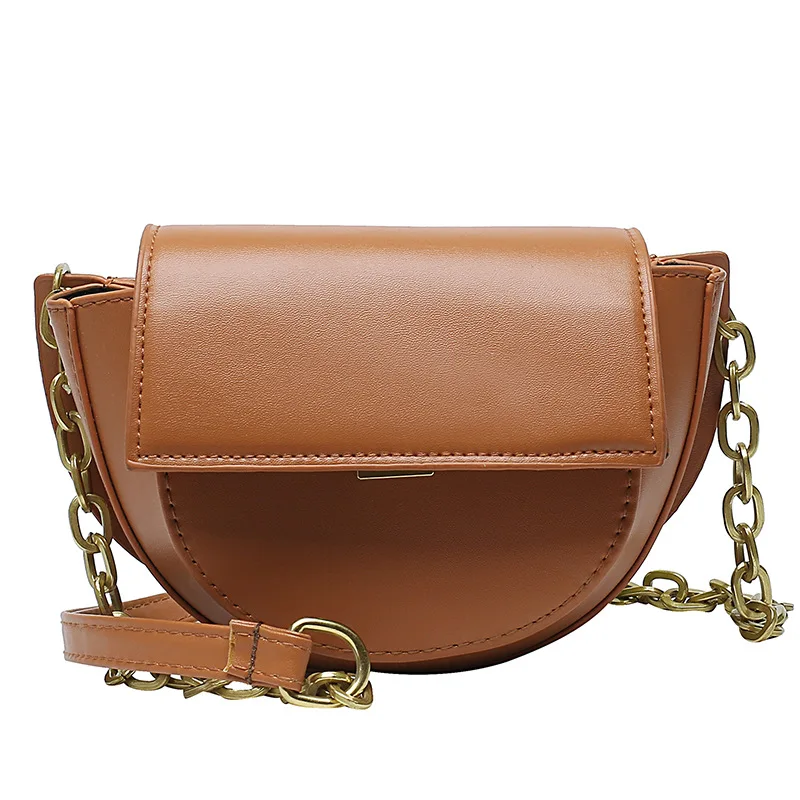 

Small popular saddle bag fashion lock saddle bag Korean style creative shoulder slung women's bag