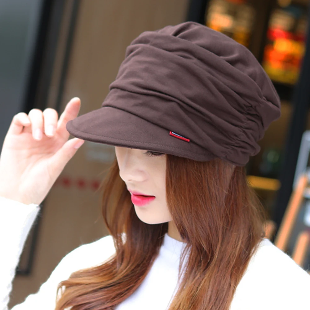 Шапка для кабинета зимняя женская Шапка-бини с драпировкой и слоями козырька