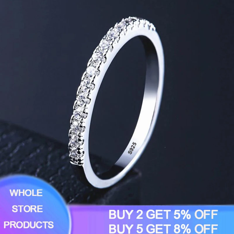 

YANHUI 2020 HOT SALE Silver 925 Rings For Women Wedding 100% 925 Sterling Silver Stackable Finger Ring Fine Jewelry