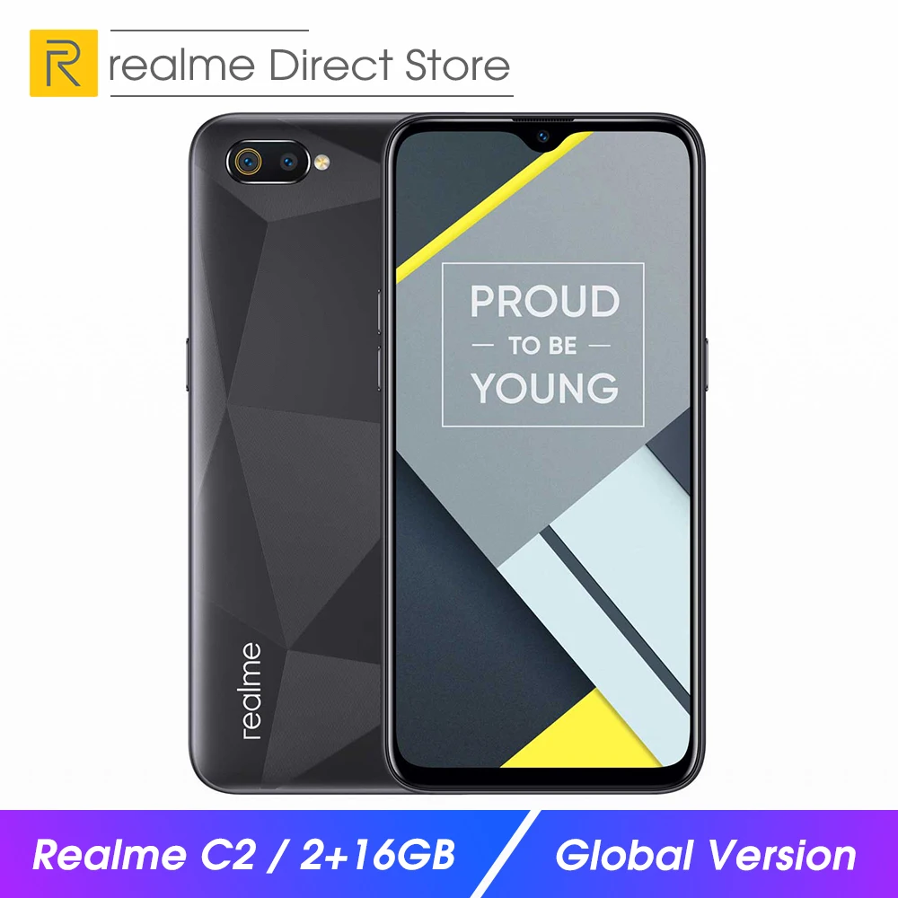 Глобальная версия OPPO realme C2 2 Гб Оперативная память 16 Встроенная 15 5 HD + Dewdrop полный