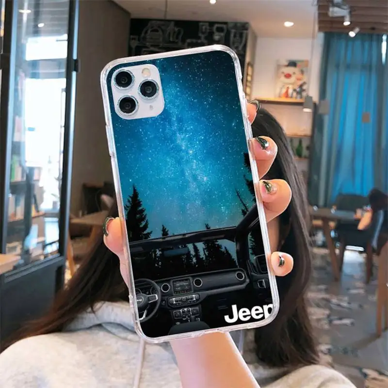 

Jeeps car cool SUV Phone Cases Transparent for iPhone 6 7 8 11 12 s mini pro X XS XR MAX Plus cover funda shell