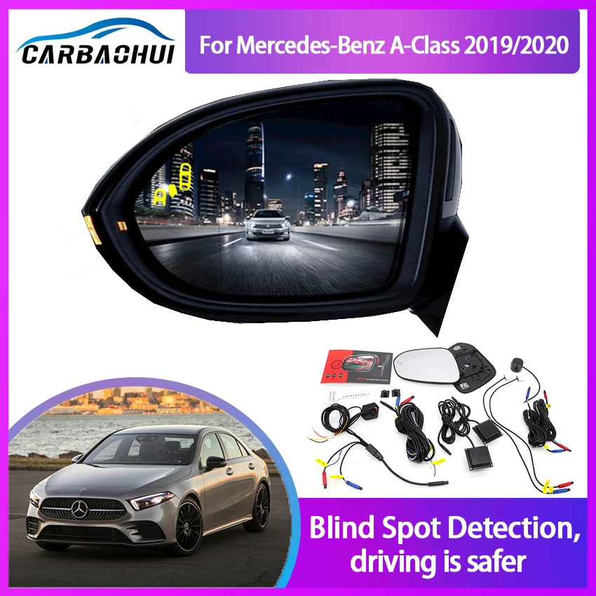 

For Mercedes-Benz A-Class 2019-2020 BSM BSD Blind Spot Monitoring System 24GHZ Millimeter Waves Radar Sensor Mirror LED Light