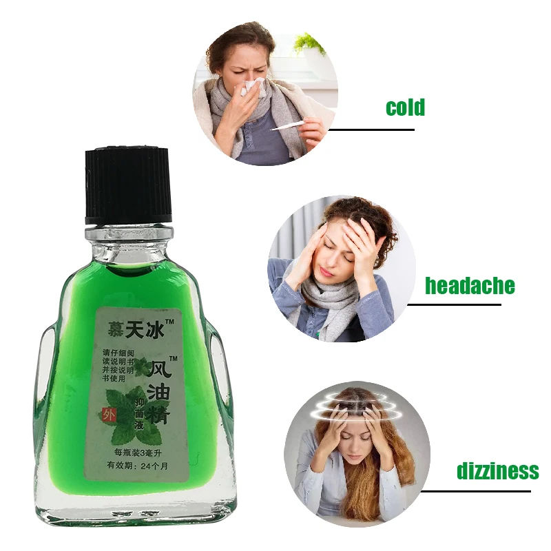 

1pcs Refreshing Oil Natural Medicinal For Headache Dizziness Pain Abdominal Pain Fengyoujing anti mosquito