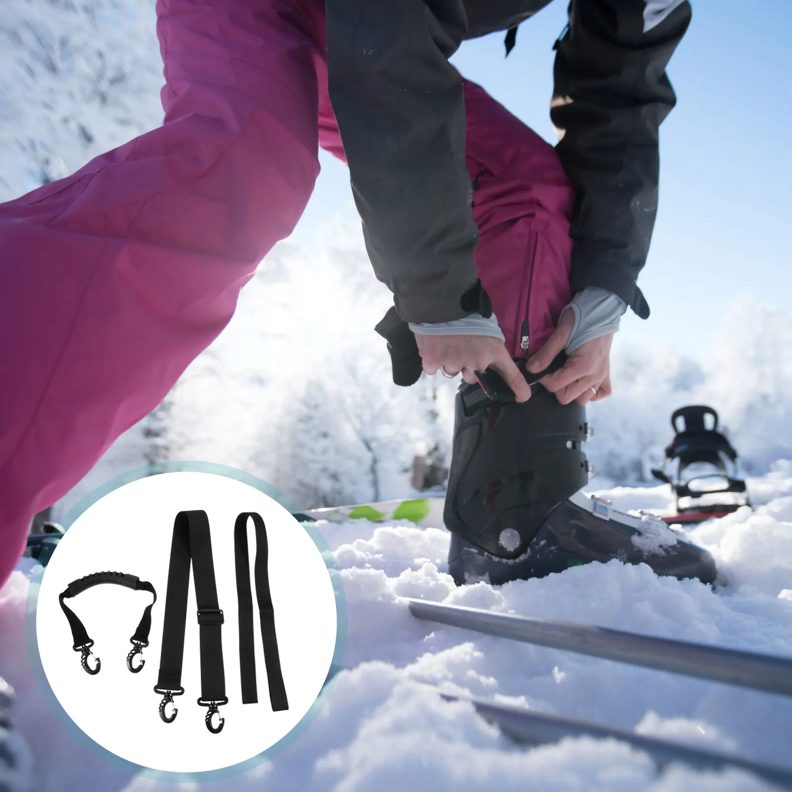 

3 Pcs Ski Boots Carrier Straps Ski Boots Shoulder Straps Skiing Accessories