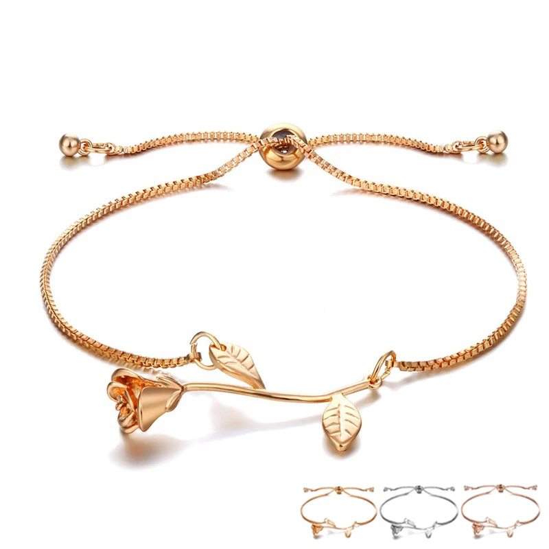 Женский браслет из сплава под розовое золото с Шармами | Украшения и аксессуары