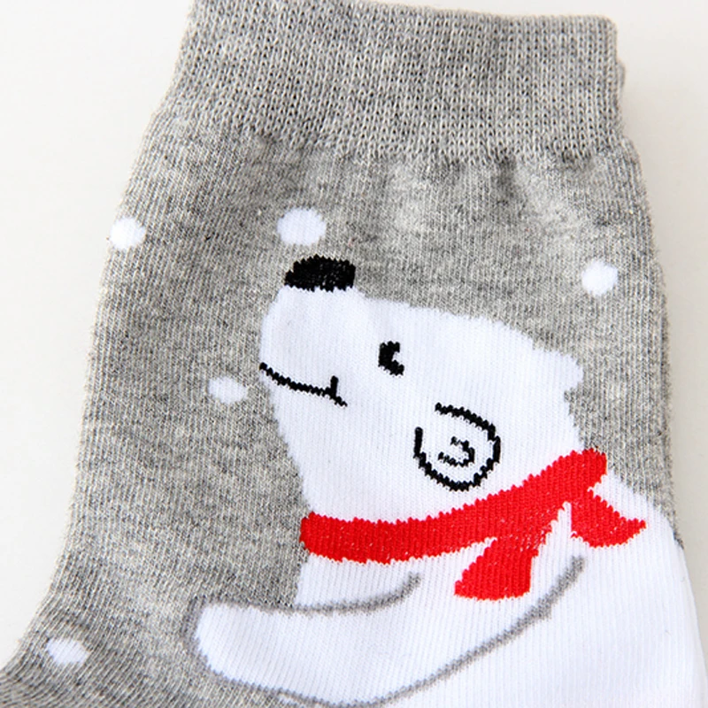 Cotton Socks Cute Funny Women Sock Colorful Cartoon Kawaii Santa Elk Socks Christmas Gift For Girls Cute funny design#F