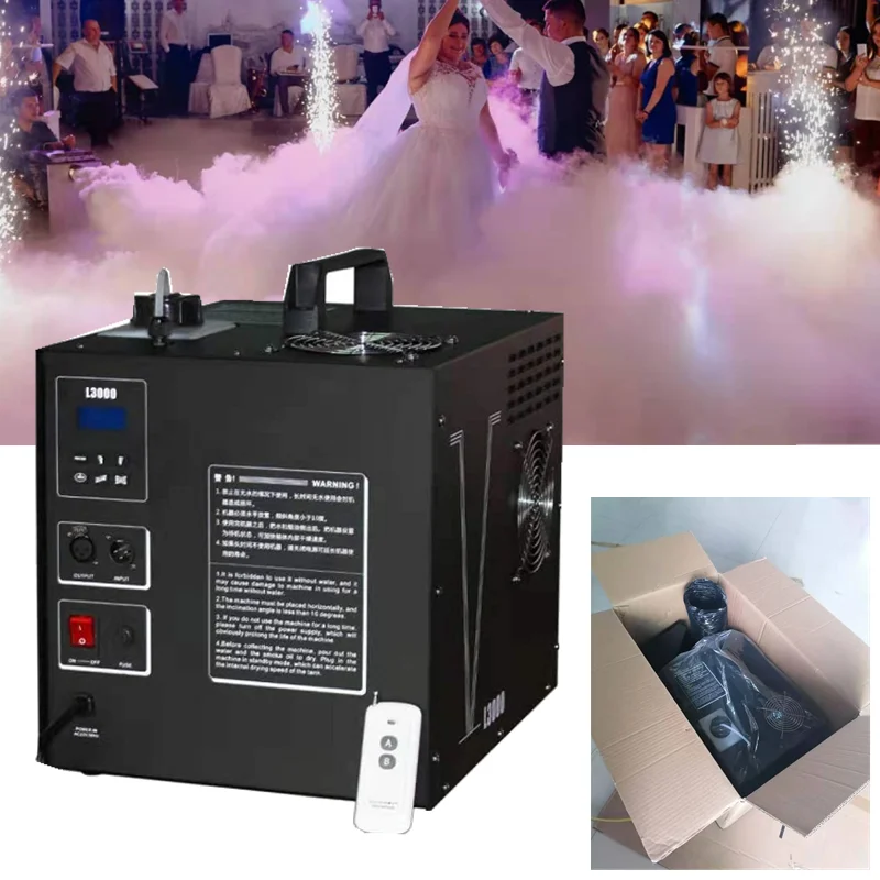 

To Russia 3000W Water Smoke Machine Lying Low Fog Stage Effect Wedding Machine