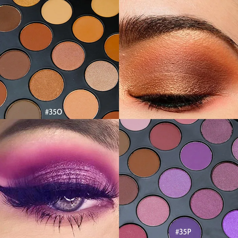 

35 цветов, пигментная пудра, тени для век, палитра, блеск, телесный, женский макияж, матовые блестящие, долговечные, красота, Глазированные тен...