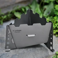 outdoor pure titanium solid alcohol stove outdoor windproof portable assembly stove picnic small stove bracket