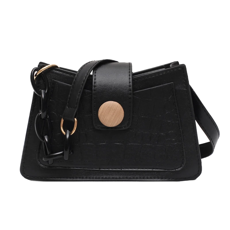 

Casual PU Leather Shoulder Bag Women Messenger Handbags Retro Handbag Crocodile Pattern Shoulder Bags