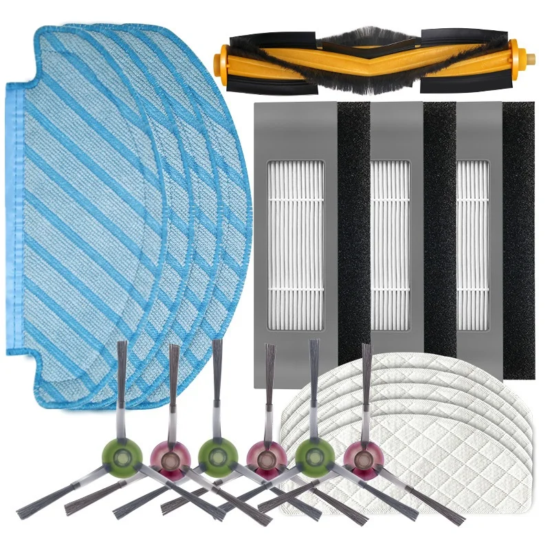 

19Pcs Filter Brush Mop Cloth Set for Ecovacs Deebot Ozmo T8 Vacuum Cleaner Parts Brushes Filter Accessories