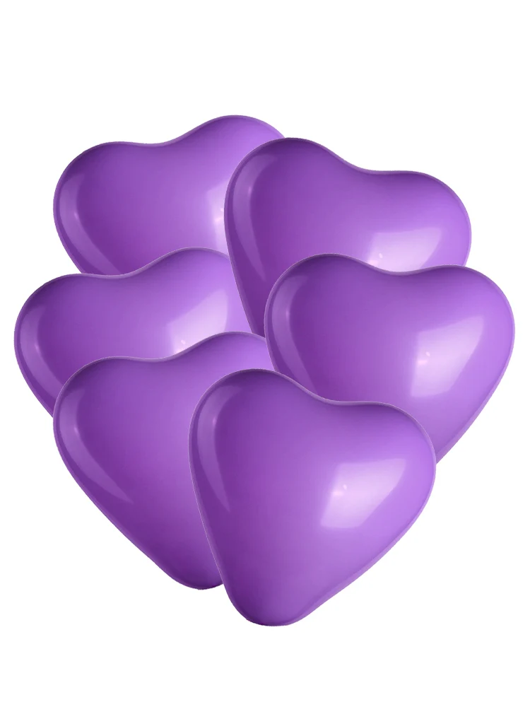 

100Pcs Love Heart Shape Ballons Wedding Party Romantic Birthday Decoration red pink purple white