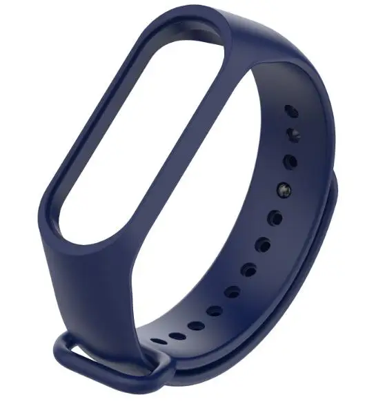 Цветной браслет mi band 4/3, аксессуары pulseira mi band 4, сменный силиконовый ремешок на запястье для xiaomi mi4, умный браслет на запястье - Цвет: deep blue