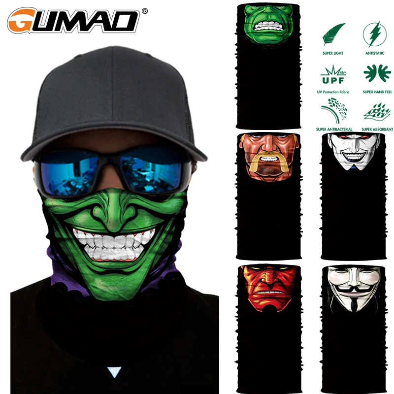 Men Women Bandana Magic Neck Gaiter Cover Half Face Scarf Tube Mask Printed Joker Outdoor Sport Cycling Hunting Hiking Headband | Спорт и